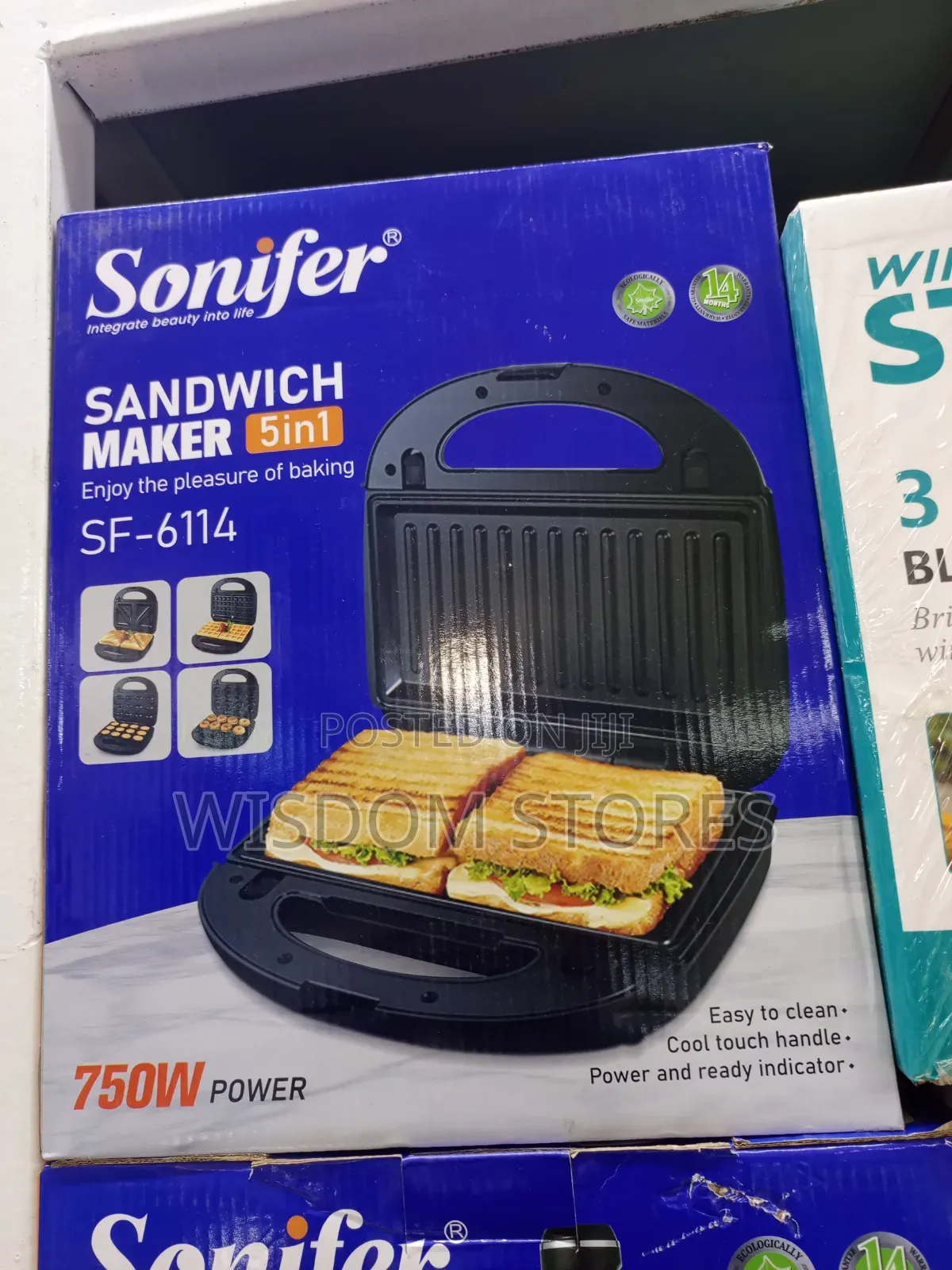 Sonifer Sf-6114 Multi-Functional 5-in-1 Electric Sandwich Maker