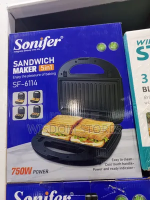 Sonifer Sf-6114 Multi-Functional 5-in-1 Electric Sandwich Maker