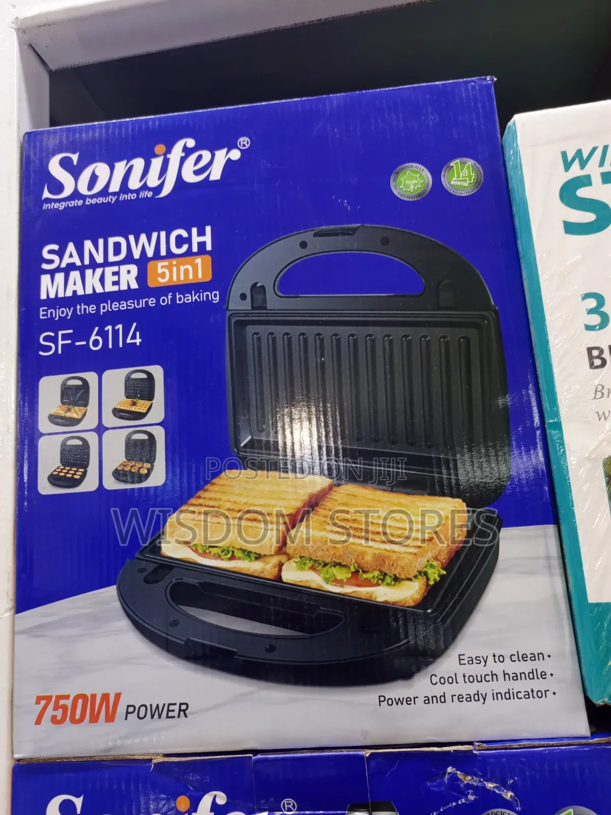 Sonifer Sf-6114 Multi-Functional 5-in-1 Electric Sandwich Maker