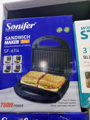 Sonifer Sf-6114 Multi-Functional 5-in-1 Electric Sandwich Maker