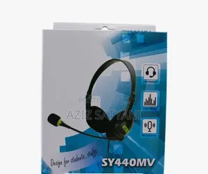 Sy440mv Liwight Wired Headset Rotate Noise Cancellation Microphone