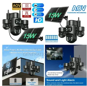 4 Lens Solar Camera - Aov Technology- 4g With 20mp and 24 HRS Recordin