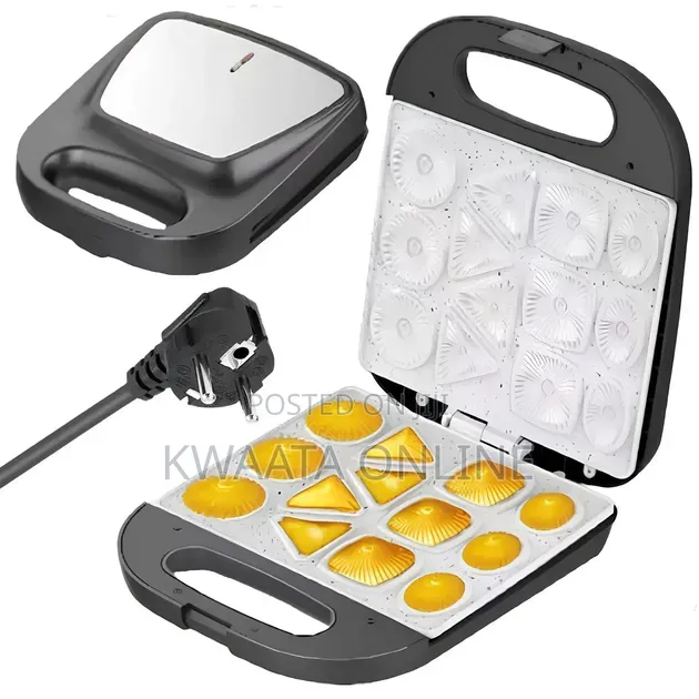 Cookies Maker, Mini Waffle Biscuit Maker, Make 4 Diff. Shaped Pancakes