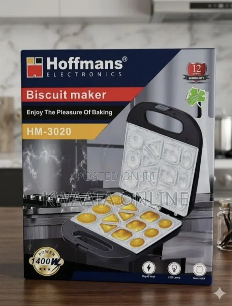 Cookies Maker, Mini Waffle Biscuit Maker, Make 4 Diff. Shaped Pancakes