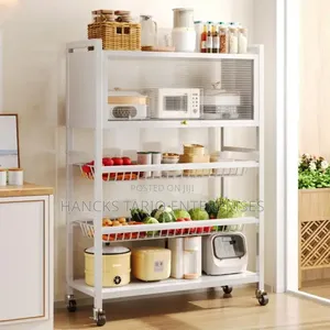 Multi-Functional Kitchen Storage Rack With Cabinet