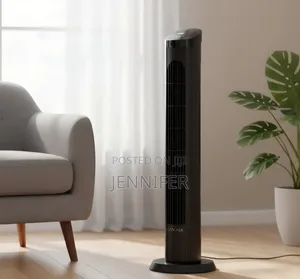 29-Inch Digiwave Branded Black Tower Fan.