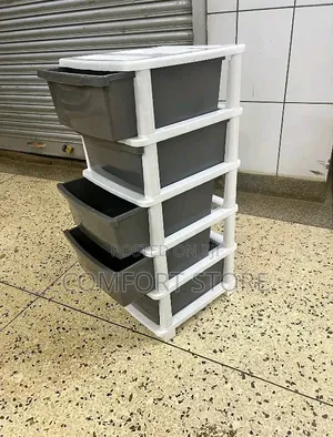 Plastic Trolley or Organizer With 4 With 4 Drawer