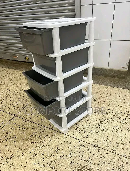 Plastic Trolley or Organizer With 4 With 4 Drawer