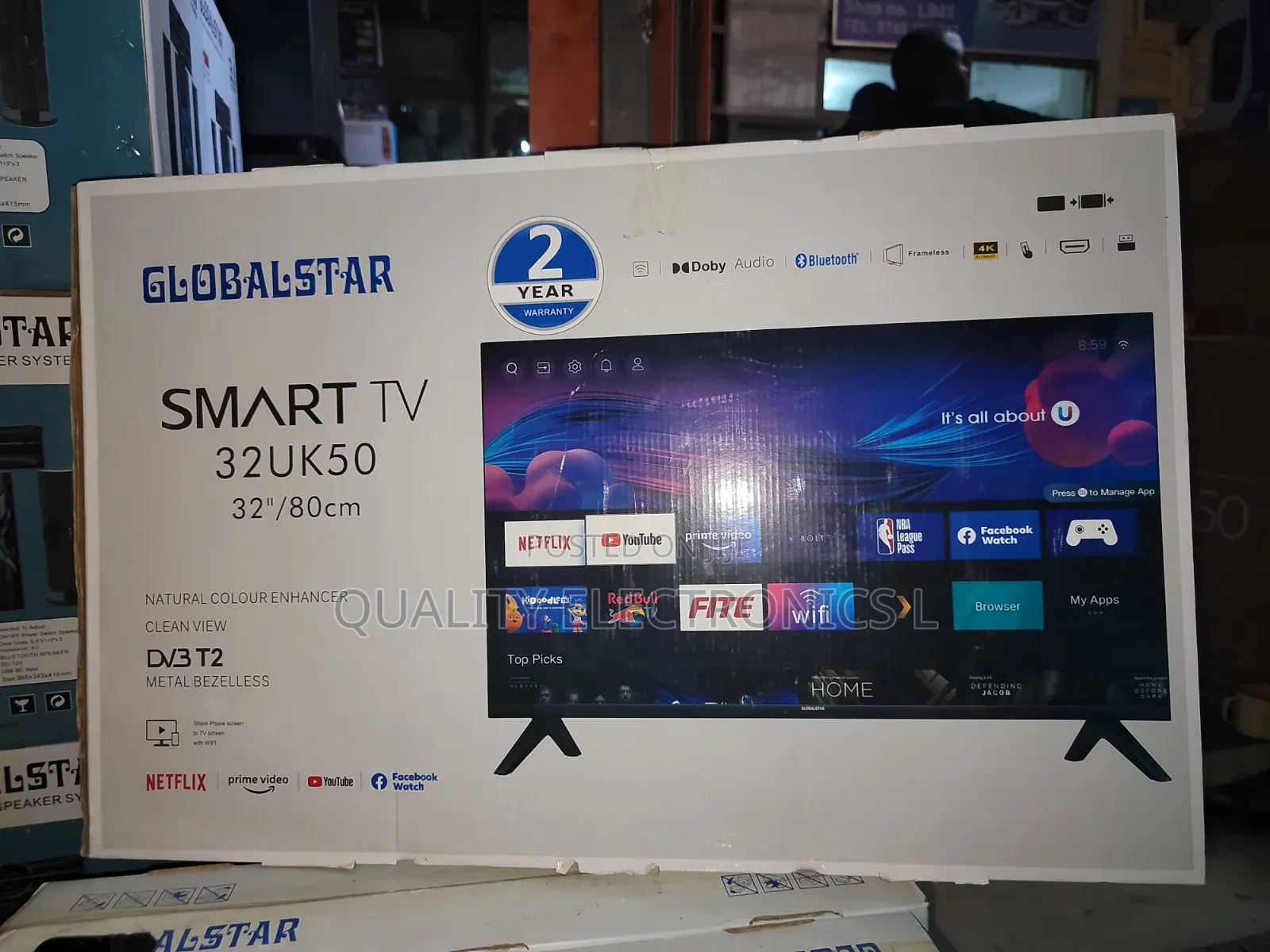Globalstar 32 Inches Smart Android Tv With Youtube Netflix, Bluetooth