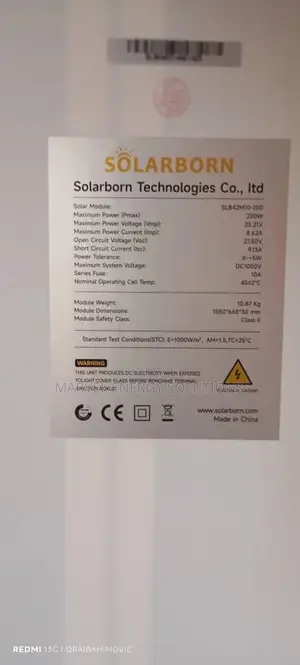 200w Solarborn Panel