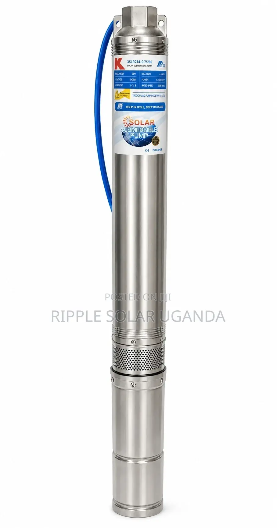 Solar Water Pump 750w 69m Head Deep Well Borehole 4500l/H 96v