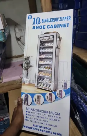 10 Layer Shoe Cabinet Gray