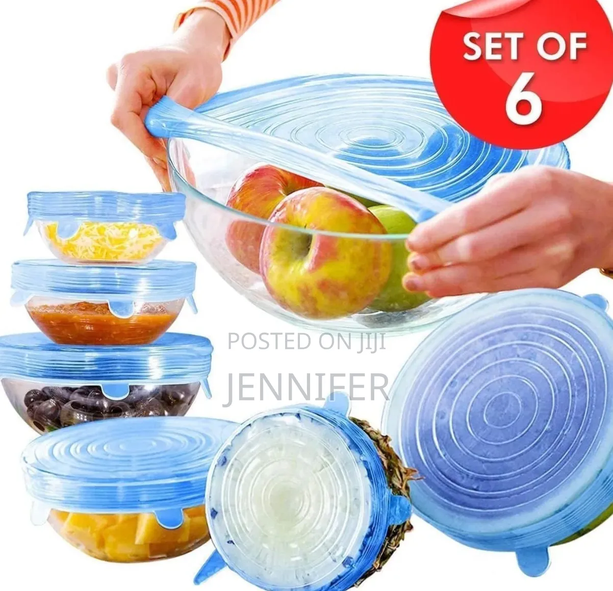 6 Super Stretch Silicon Lids