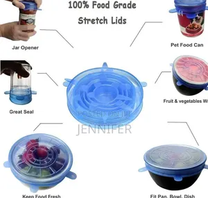 6 Super Stretch Silicon Lids