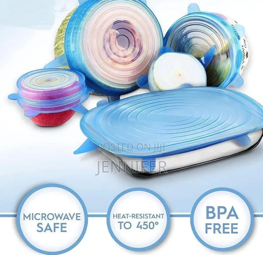 6 Super Stretch Silicon Lids