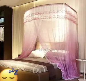 Two Stand Adjustable Length Mosquito Net Pink 5*6, 6*6