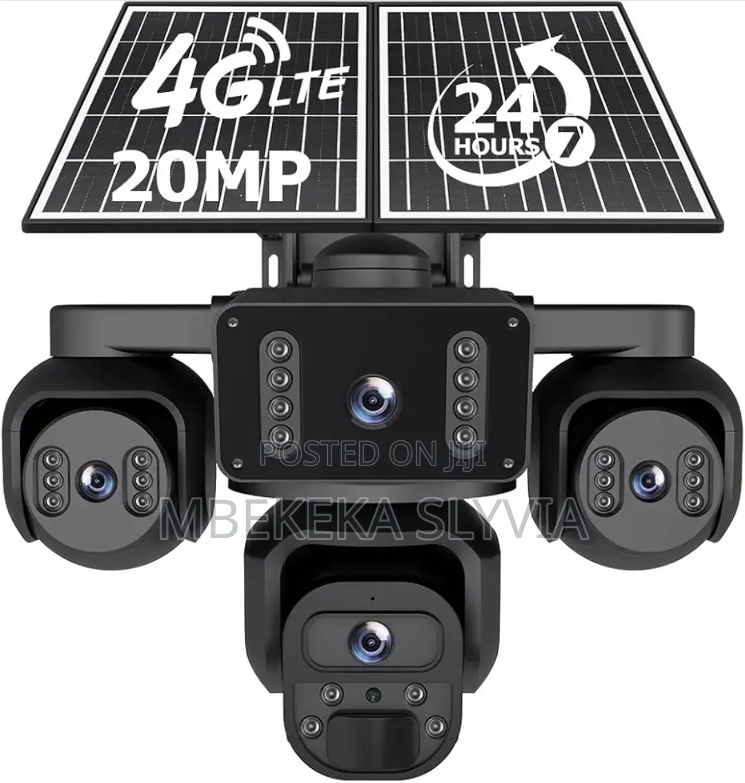 4g Aov Solar Camera 4lens 20mp Super Hd 24hour Surveillance