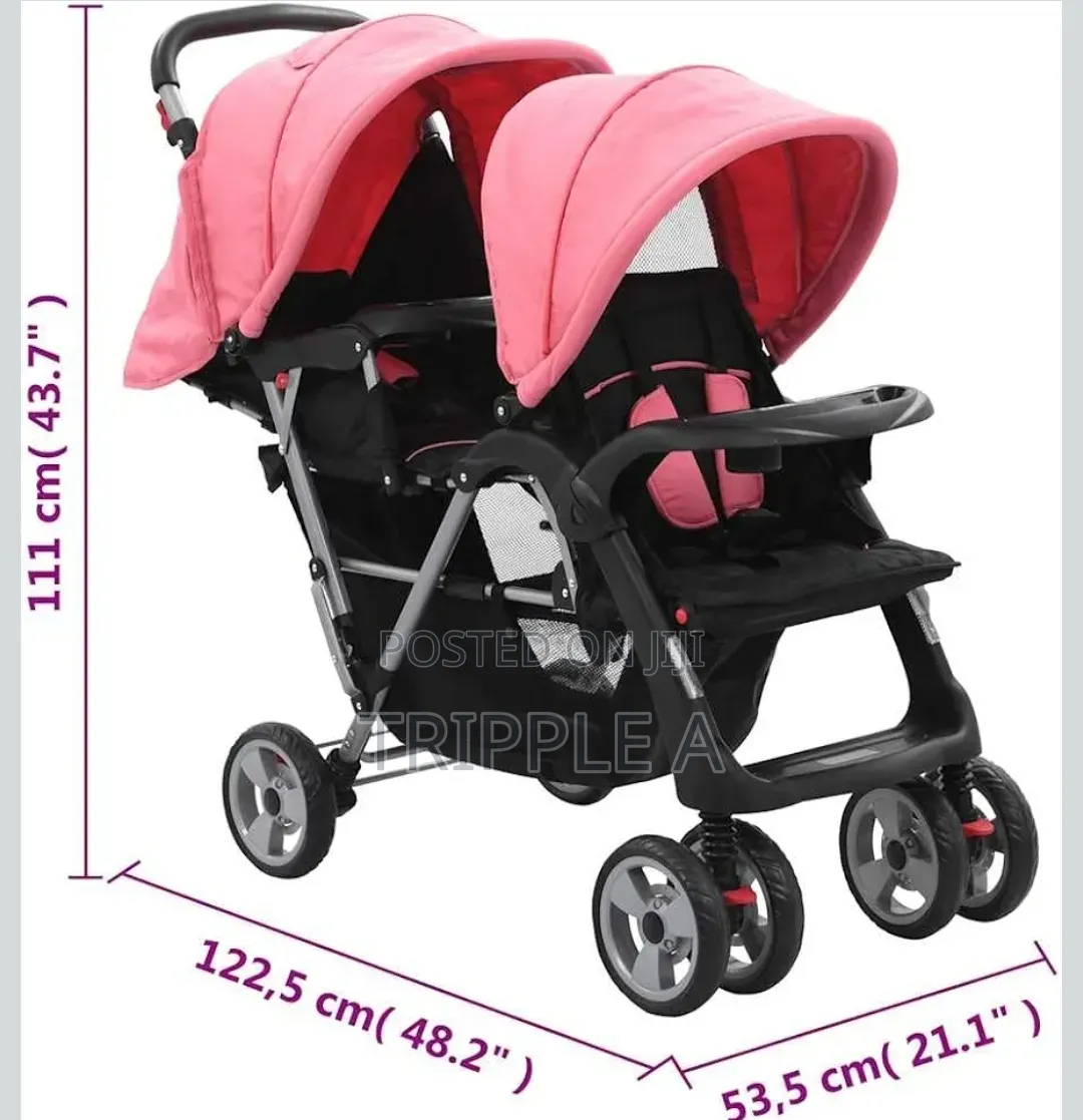 Foldable Twin Baby Double Stroller