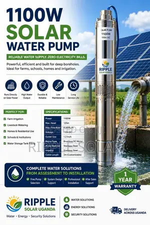 Solar Borehole Pump 1100w - Reliable Water Solution for Farms Homes