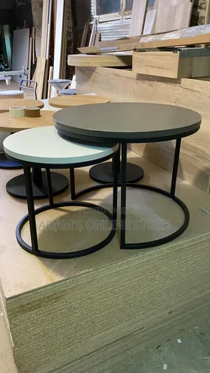 Black and White Round Center Table