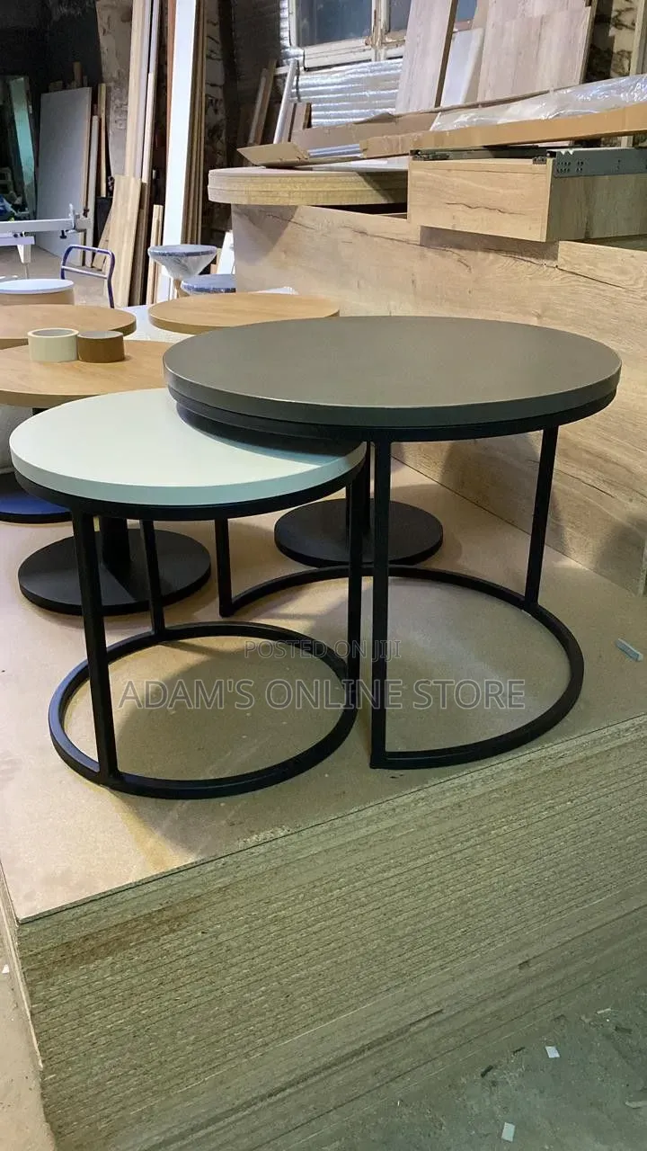 Black and White Round Center Table