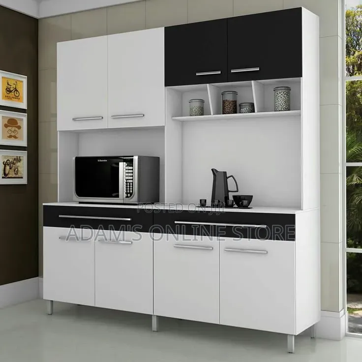 Side Board Black White in Hard Wood