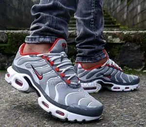 Original Grey/Red Nike Tn Air Max Plus Sneakers