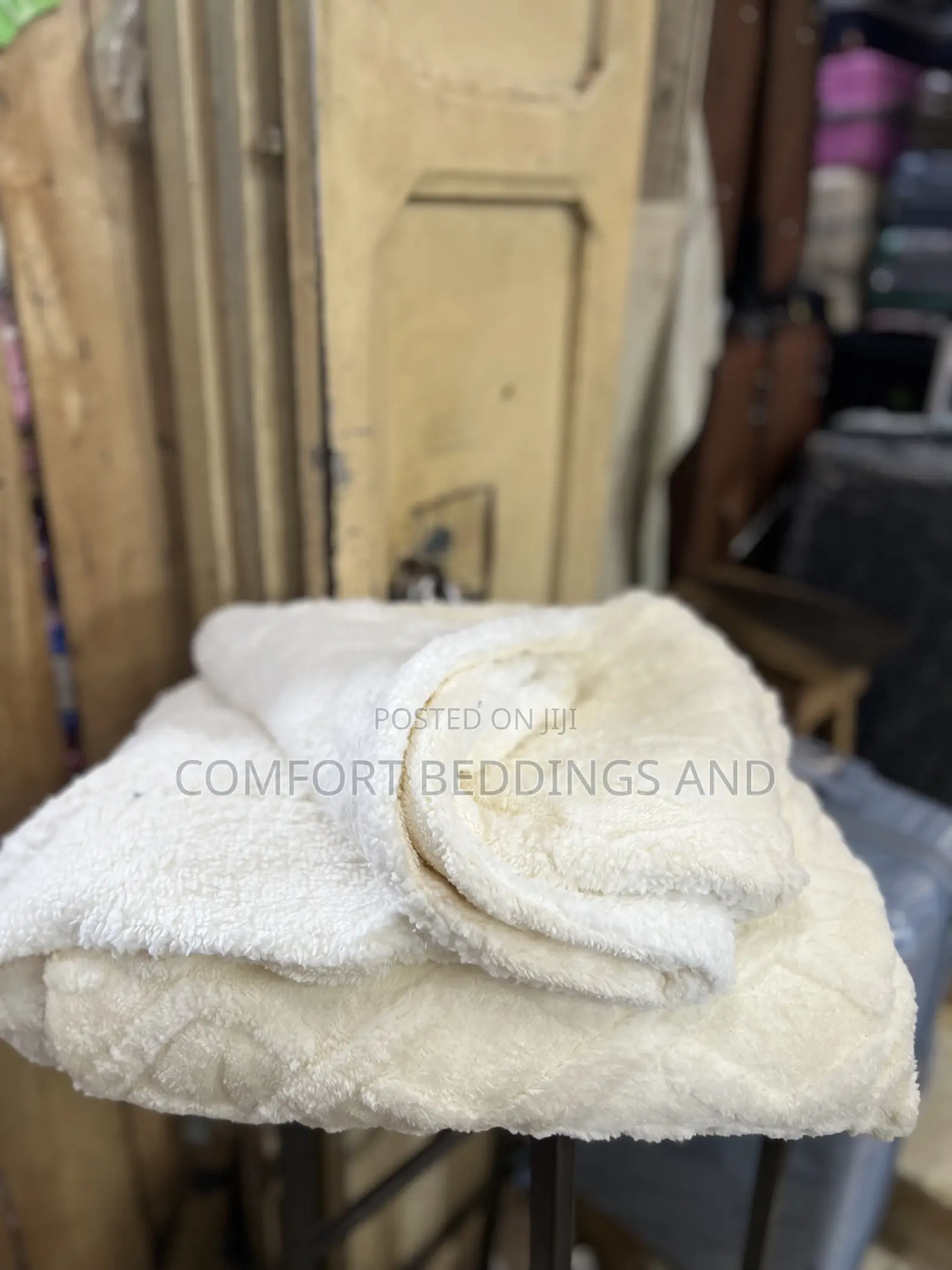 Textured Soft Blankets Off-White
