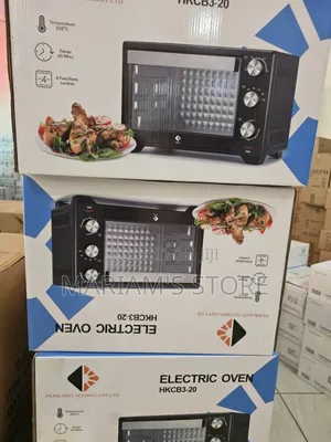 Pearllight 20-Litre Electric Oven in Black, With a 60-Minute Timer .
