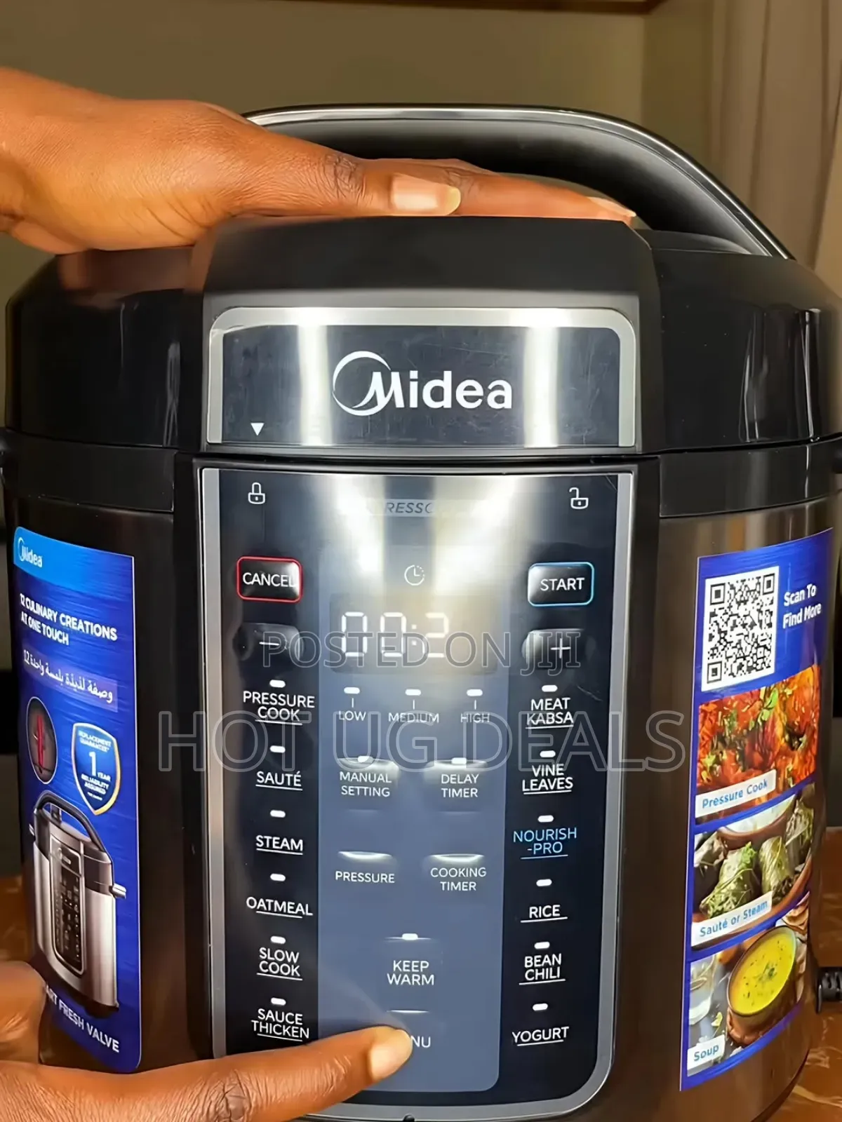 Midea 12 in 1 Multi Functional Digital Pressure Cooker 6l - Black
