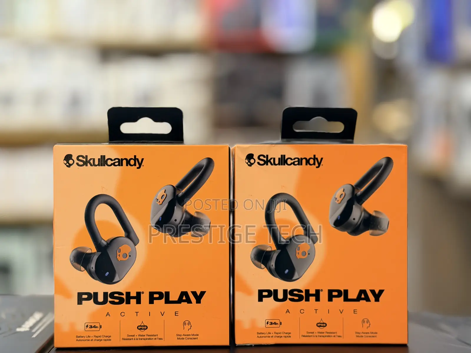 Skullcandy Push Active Wireless Earbuds, 44 Hours, Water Resistant