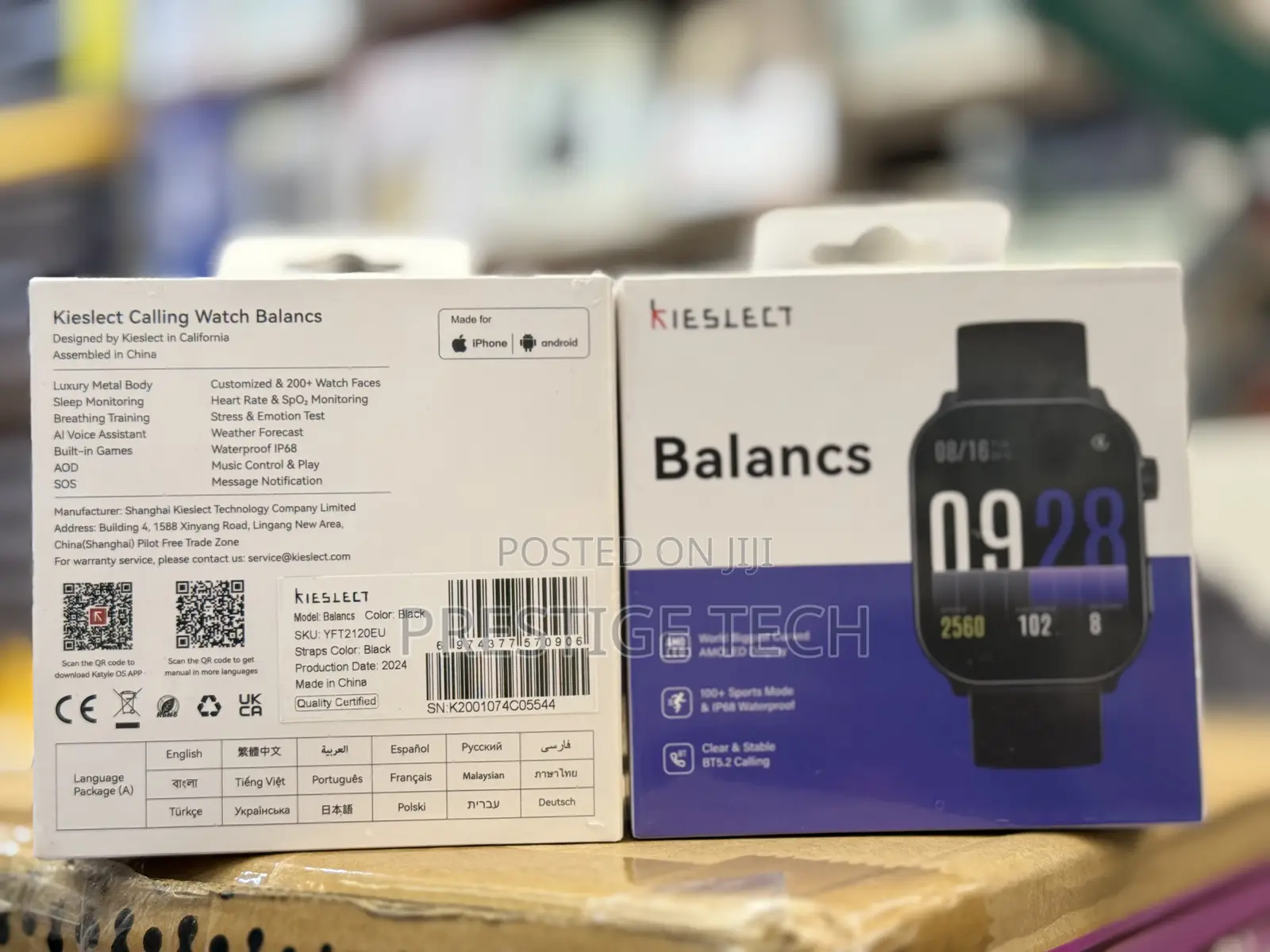 Kieslect Balancs / Balance Smartwatch Amoled Display, Bluetooth Calls