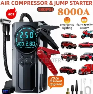 Car Tyre Inflator and Jump Starter