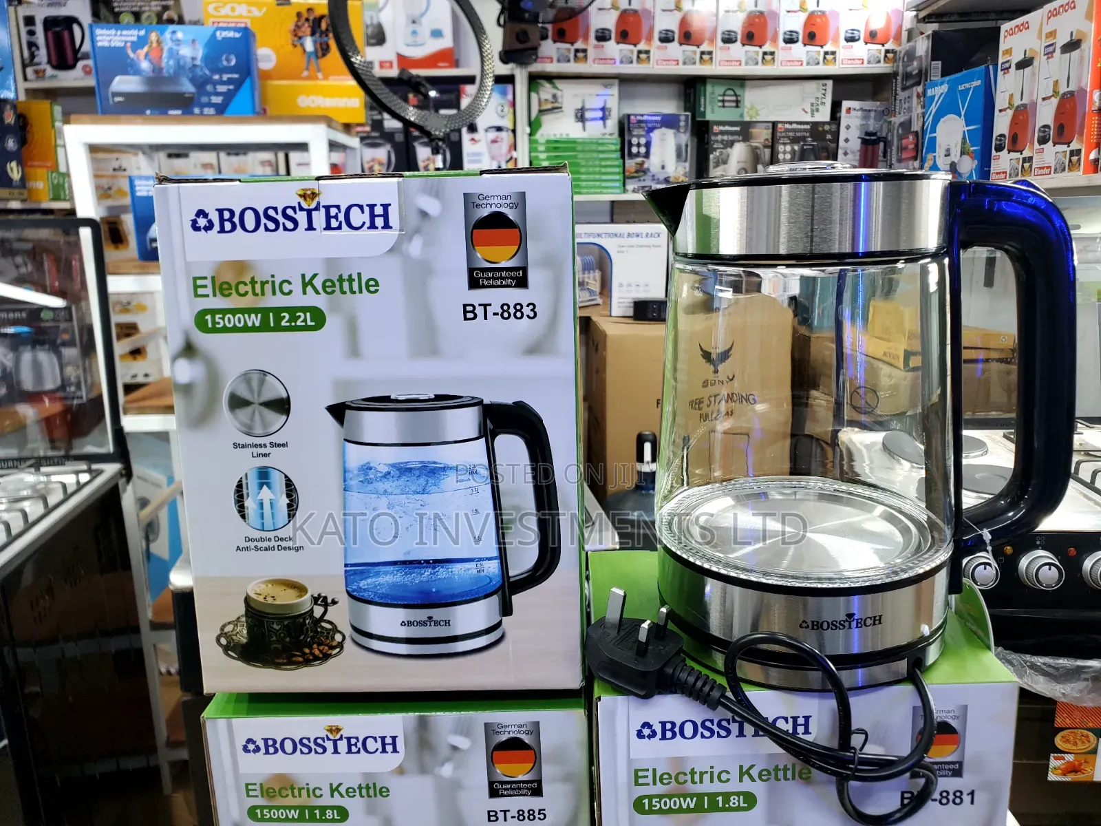 Bosstech Glass Kettle [Milk,Water and Coffee Tea]