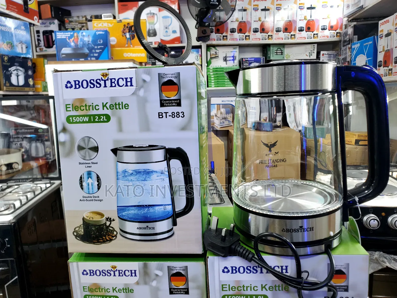 Bosstech Glass Kettle [Milk,Water and Coffee Tea]