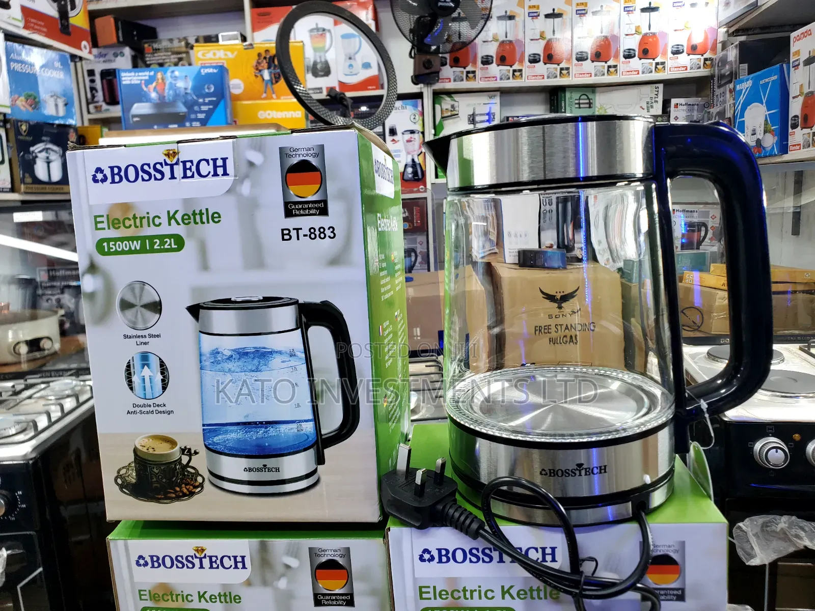 Bosstech Glass Kettle [Milk,Water and Coffee Tea]