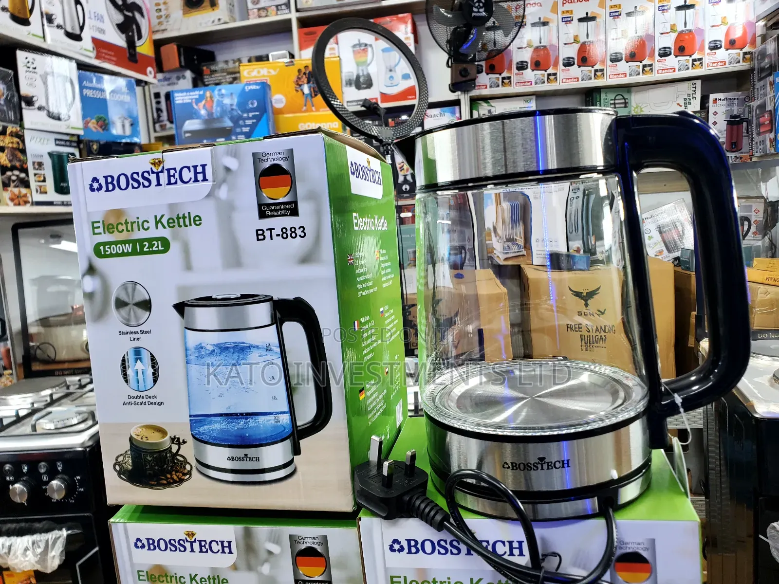 Bosstech Glass Kettle [Milk,Water and Coffee Tea]