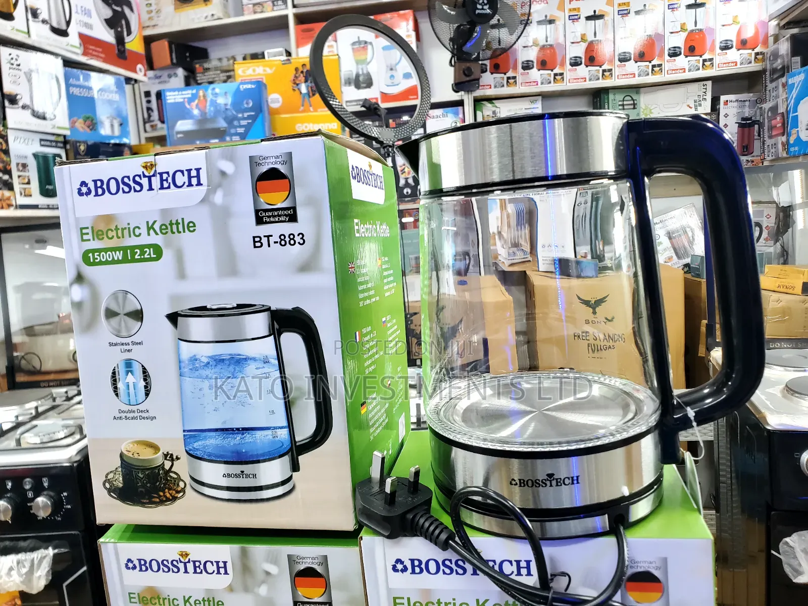 Bosstech Glass Kettle [Milk,Water and Coffee Tea]