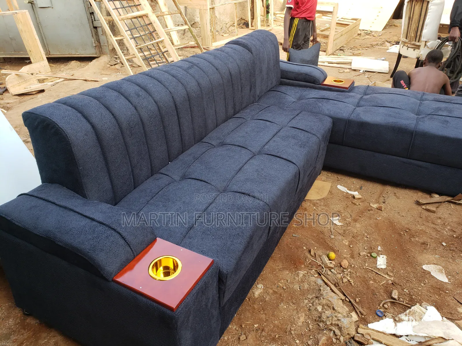 6 Seater Sofa Set Grey in Colour Ready With High Density Mattresses