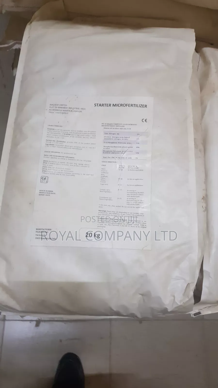 Starter Microfertilizer 20kgs
