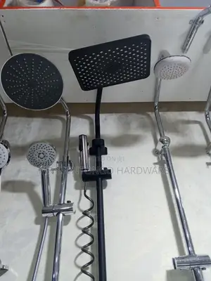 Shower Mixer (Full Set) Black and Silver Good Quality /All Types