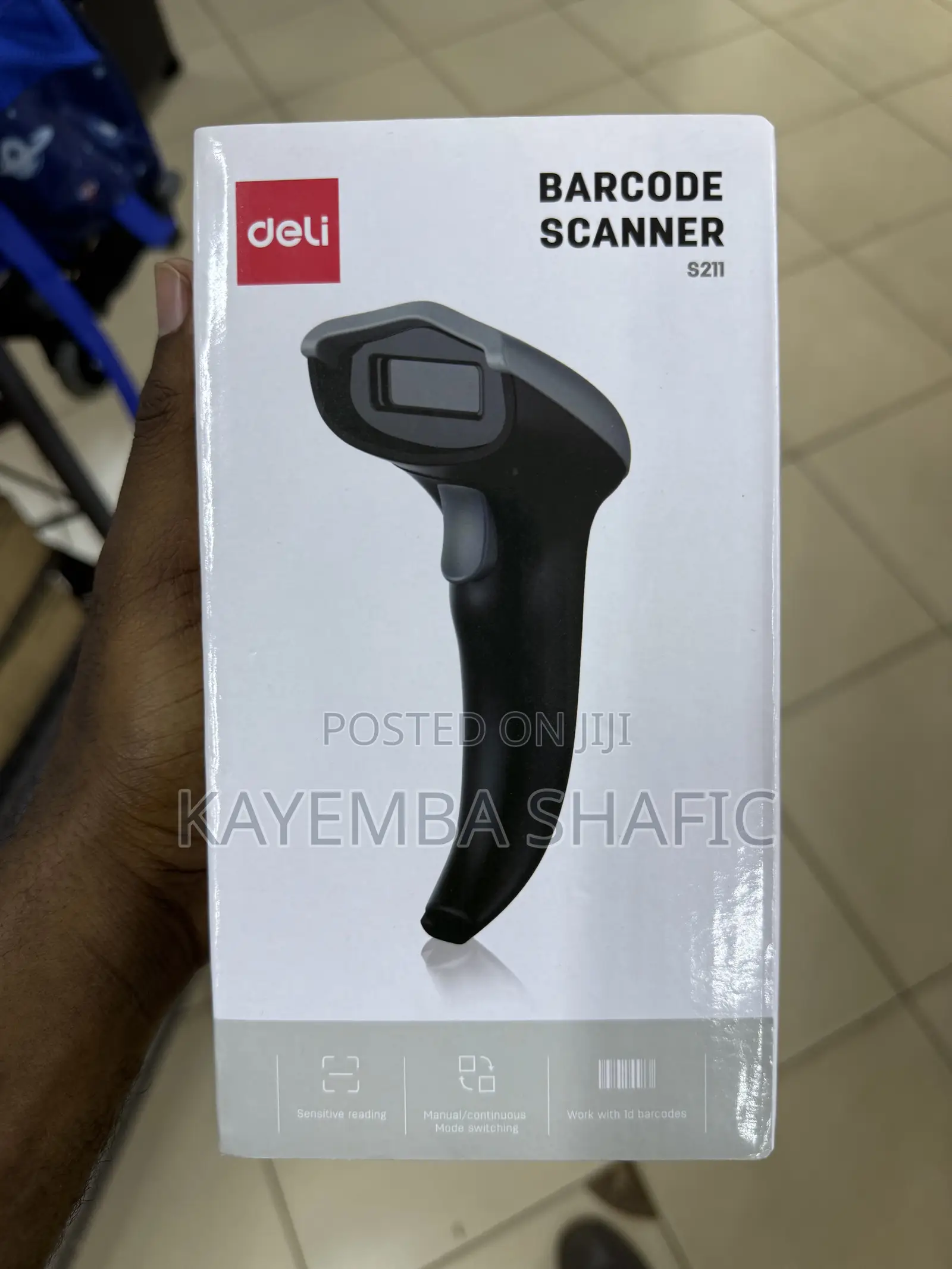 Brand New Deli S211 Wired Handheld Barcode Scanner