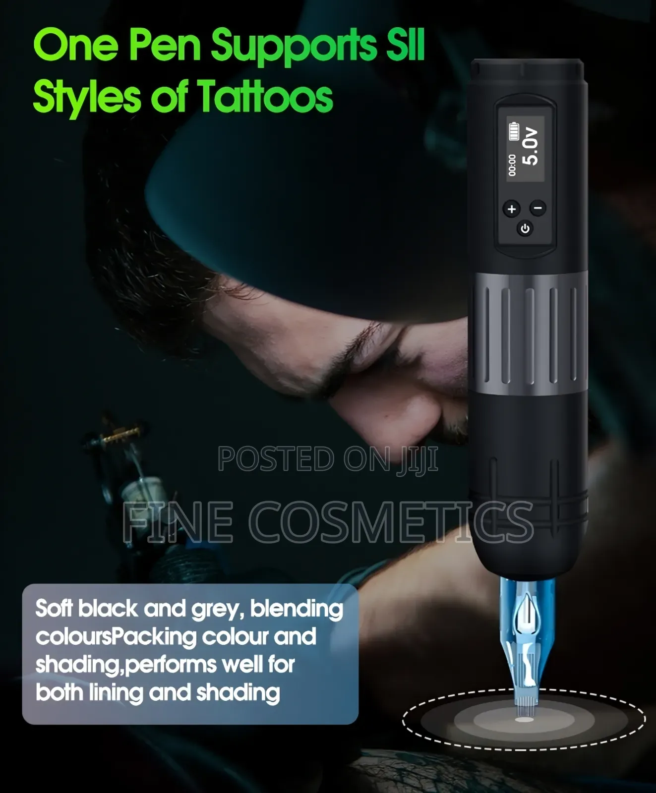 Rechargeable Cordless Tattoo Machine Wireless Microblading Makeup Gun