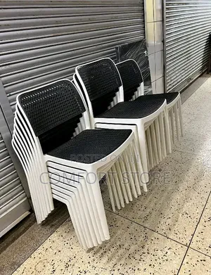 White and Black Unique Plastic Chairs Plastic Chairs