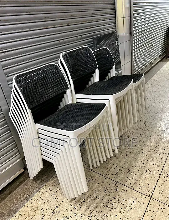 White and Black Unique Plastic Chairs Plastic Chairs