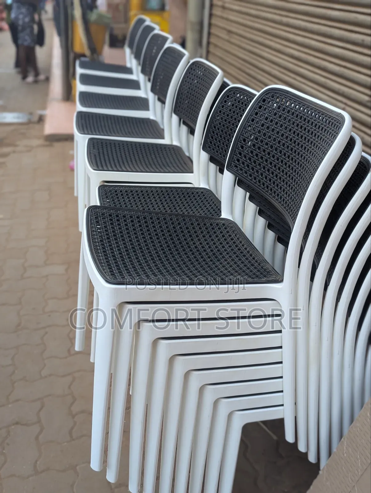 White and Black Unique Plastic Chairs Plastic Chairs