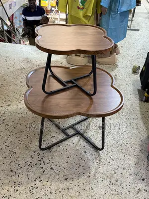 2 in 1 Centre Table in Mahogany and Black Stands