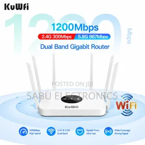 Kuwfi 1200mbps Dual Band Gigabit Wireless Router- Wifi Extender