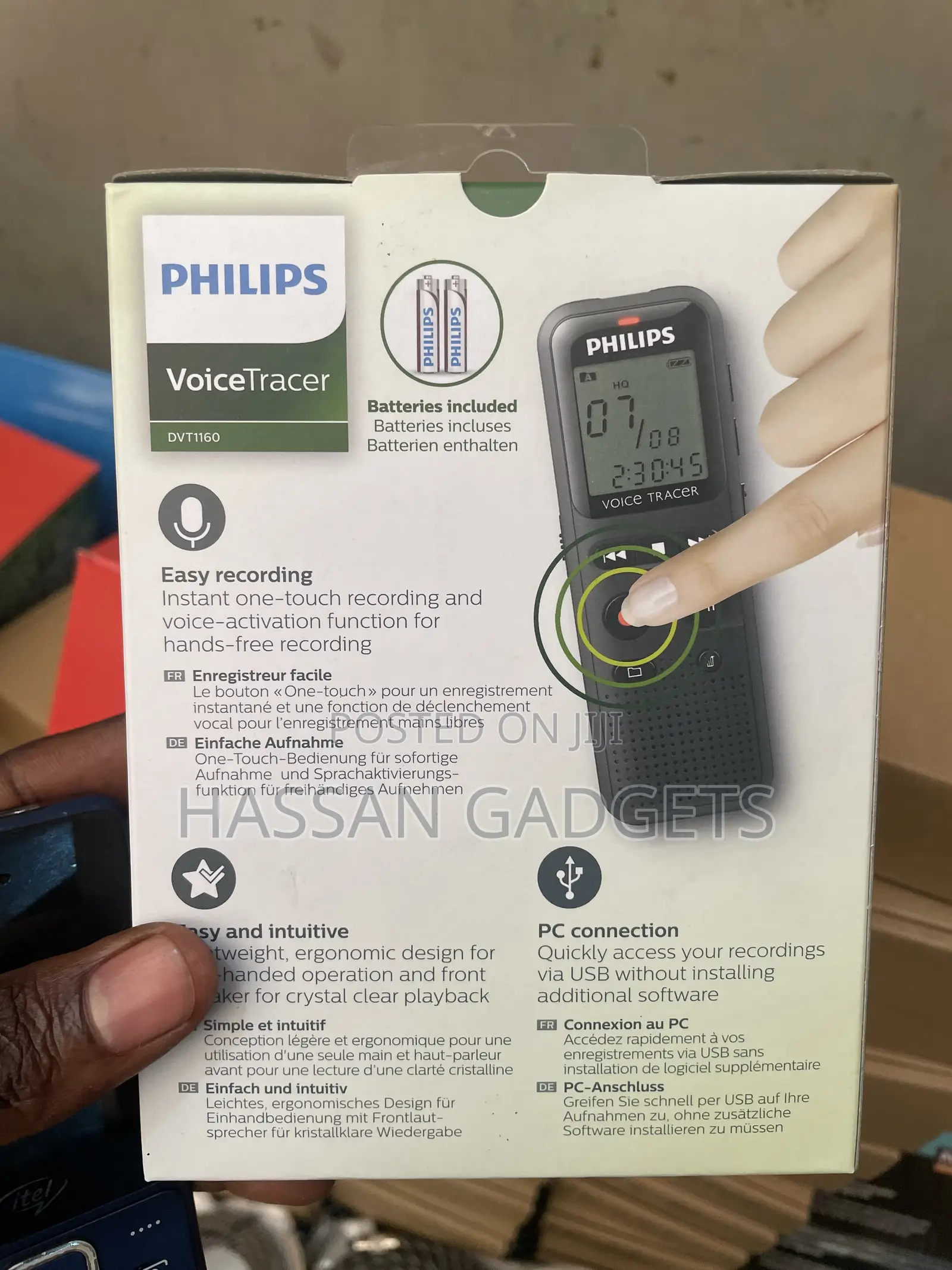 Philips Voice Recorder Dvt1160 Black