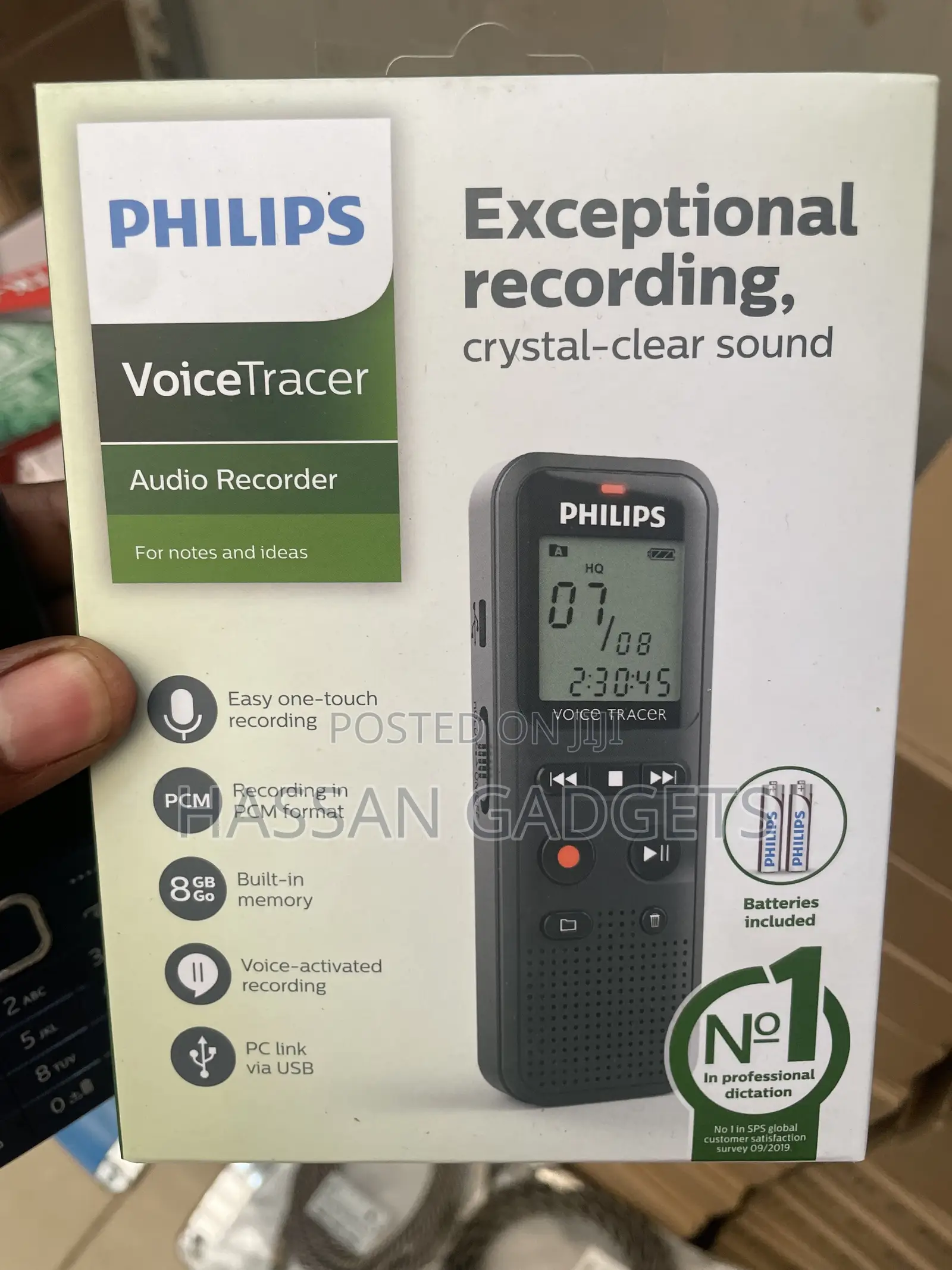 Philips Voice Recorder Dvt1160 Black